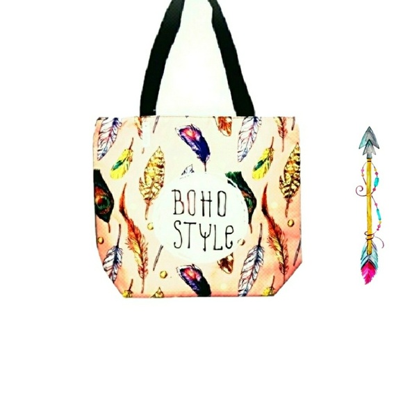 Boho feathers tote - Picture 2 of 4